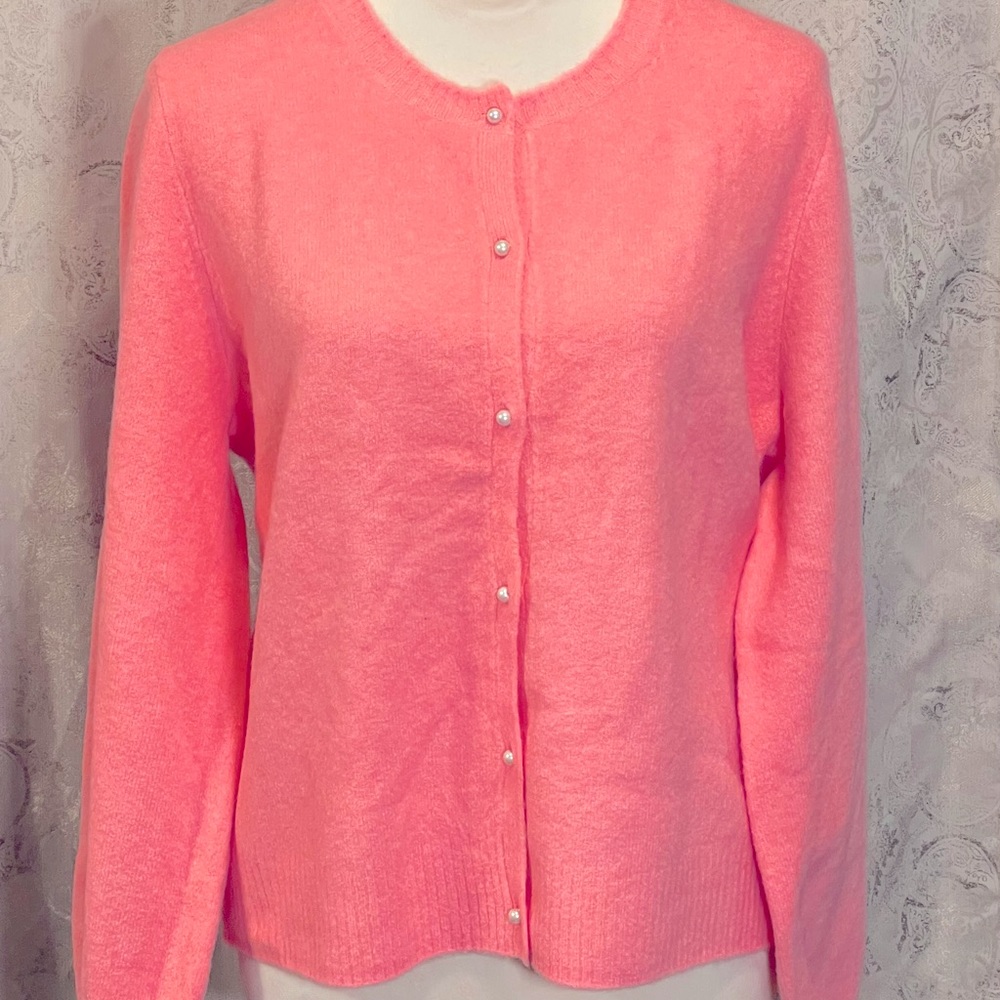New, Jackie, Cardigan, Sweater by J Crew, Pink, XL
